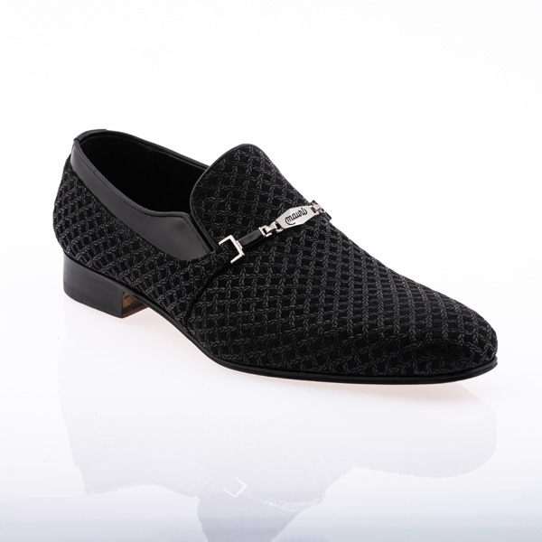 Slip On in pelle verniciata e camoscio stampato - Black